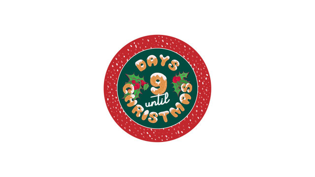Ho Ho Ho Christmas red badge stamp circular vector design