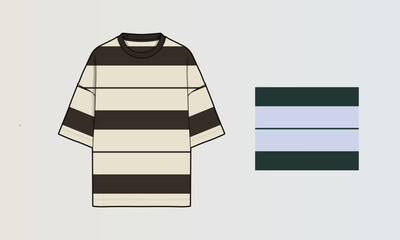Obraz na płótnie Canvas Modern Stripe Patterns for Men’s T-Shirts in Trendy Fashion Colours