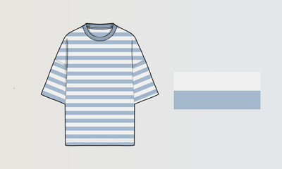 Obraz na płótnie Canvas Modern Stripe Patterns for Men’s T-Shirts in Trendy Fashion Colours