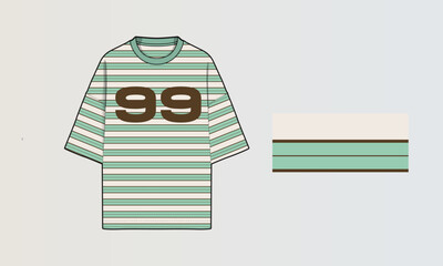 Obraz na płótnie Canvas Modern Stripe Patterns for Men’s T-Shirts in Trendy Fashion Colours