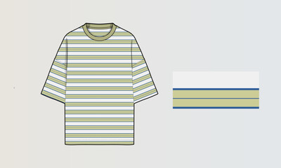 Obraz na płótnie Canvas Modern Stripe Patterns for Men’s T-Shirts in Trendy Fashion Colours