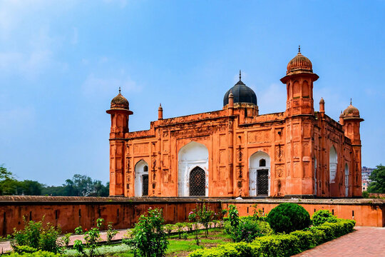 Lalbagh Fort Red Facade Dhaka Bangladesh