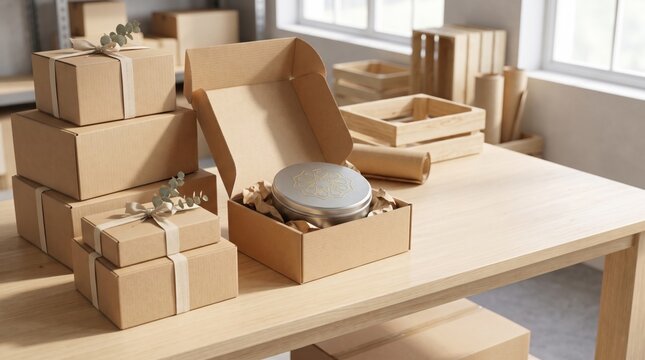 Plain delivery parcels ready for Eid gifting
