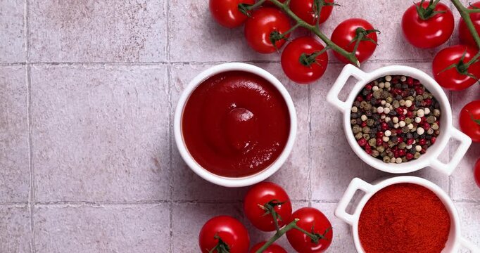 Preparing ingredients for cooking delicious tomato sauce