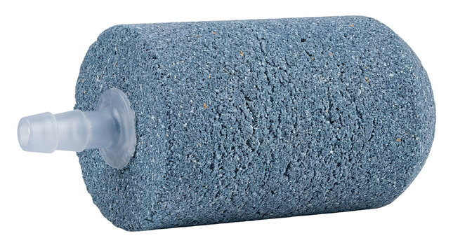 Blue cylindrical aquarium air stone for fish tank aeration