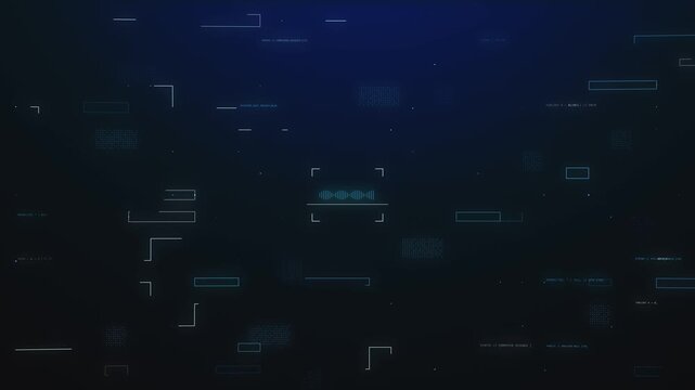 Minimal Dark Cyber HUD with AI Voice Waveform and Code Interface