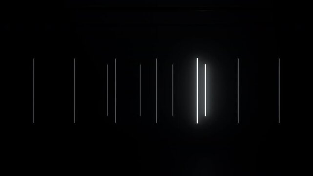 Realistic 3D Glass Light Tubes Flashing at Random Stage Loop