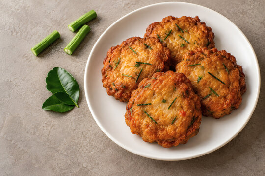 Thai Fish Cakes with Kaffir Lime Leaf