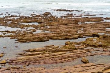 Morocco: sedimentary formations of sandstone and calcarenite that characterize part of the coast of Casablanca © Angela Meier