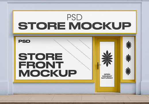 Storefront Front View Mockup