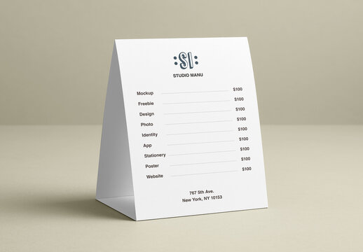 Stand Menu Mockup