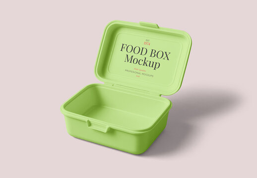 Open Lunch Box Mockup