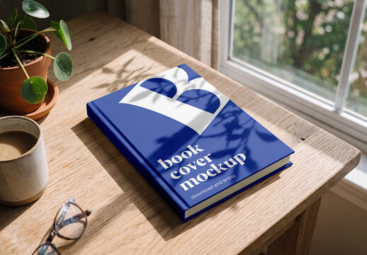 Book on Desk Mockup