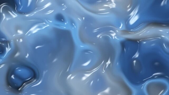 Sleek Nordic Titanium and Sapphire Organic Fluid Marble Turbulence Video 15s
