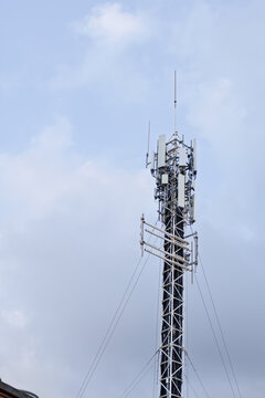 Telecommunication tower transmitting wireless mobile network signals