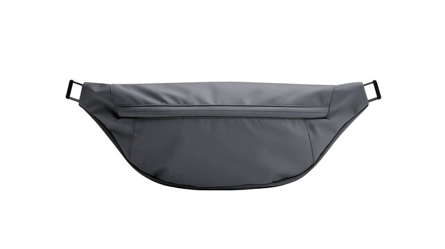 Isolated dark grey minimalist fanny pack for active lifestyle and secure storage