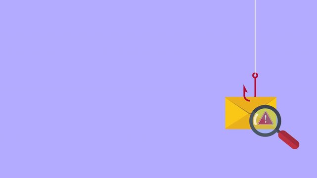 Data phishing, hacking online scam concept. Fishing by email, envelope and fishing hook.