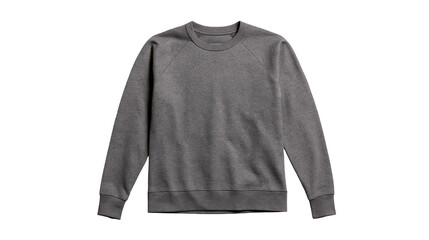 Isolated comfortable grey crew-neck sweatshirt with raglan sleeves, casual fashion apparel © Lucas