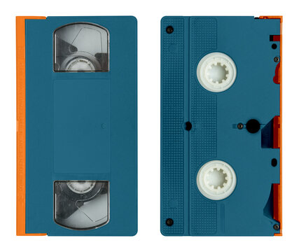 Old blue video cassette tape