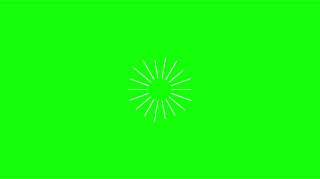 &Eacute;toile explosive blanche dessin&eacute;e &agrave; la main sur fond vert