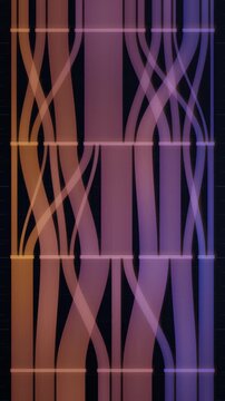Abstract Sankey Diagram Ribbons Branching Between Layered Nodes Data Flow Visualization Seamless Loop in rich indigo tones vertical 9:16
