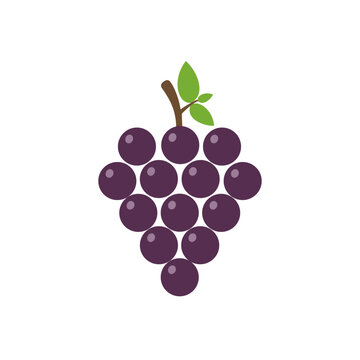 Simple Vector Illustration of a Bunch of Grapes.