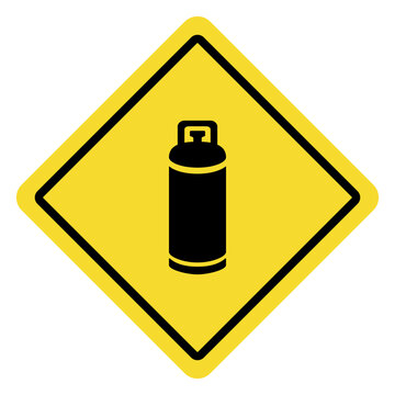Warning Sign Symbol of Gas Cylinder Icon.