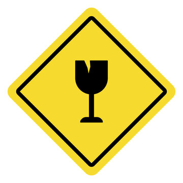 Fragile Symbol Warning Sign for Careful Handling.