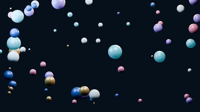 Floating Multicolor Sphere Field