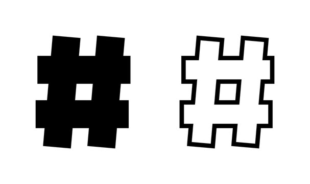 Hashtag icon vector. hashtag simbols