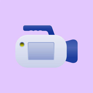 modern video camera flat illustration vecor icon design