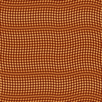 A wavy line pattern with interwoven brown lines hand-drawn on a light brown background. The interweaving creates successive waves