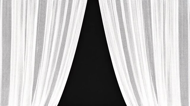 黒を背に浮き上がる白い薄布 シームレスループ動画背景 16:9 4K