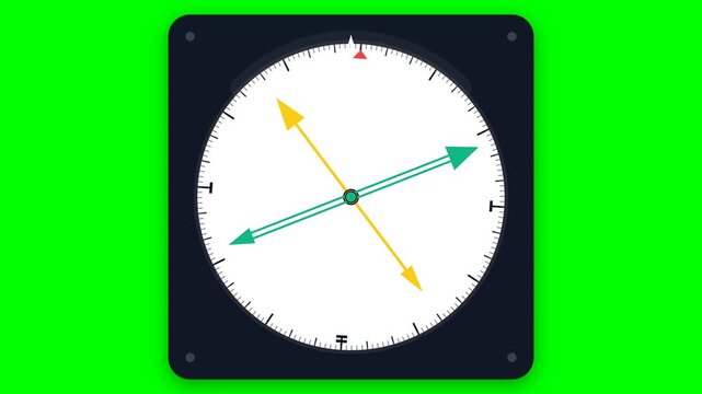 Modern Avionics Dual Needle Radio Magnetic Indicator Aircraft Heading Navigation Instrument for Flight Deck Simulation