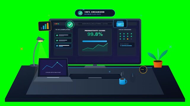 Minimalist Workspace Setup and Desk Decluttering for Enhanced Productivity