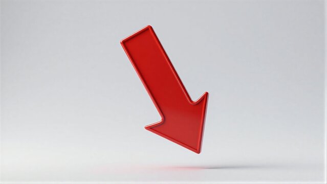 Red arrow points downward against a plain white background.