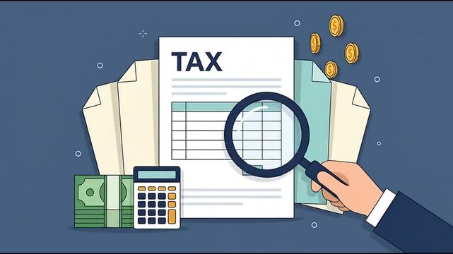 Detailed analysis of tax documents and financial investigation through multiple frames