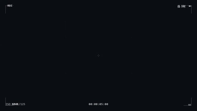 Camera recording overlay hud interface on black background