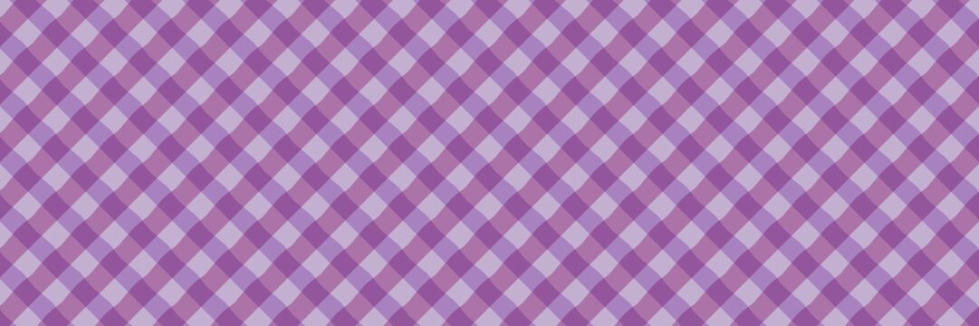 Purple seamless gingham pattern background.