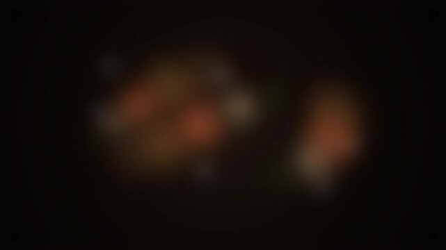 Glowing Halloween Candy Corn Lights on Dark Background, Festive Autumn Decoration