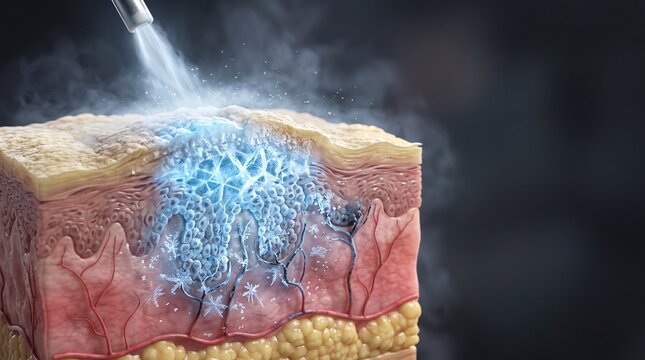 Plantar Wart Liquid Nitrogen Cryotherapy Freezing the Foot Sole