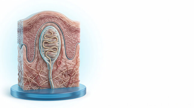 Meissner Corpuscle Anatomy in Dermal Touch Receptors