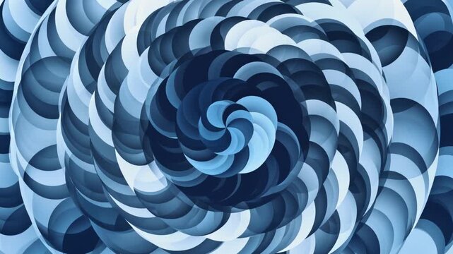 Graphic animation featuring blue circular shapes, expanding smoothly outward until they cover the entire screen, creating a vibrant seamless transition effect for video backgrounds, 4K video
