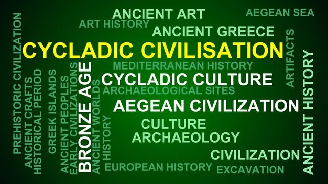 Cycladic Civilisation Word Cloud