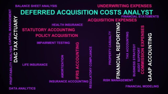 Deferred Acquisition Costs Analyst Word Cloud