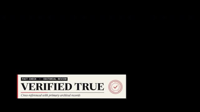 Editorial Fact Check Verification Stamp Lower Third