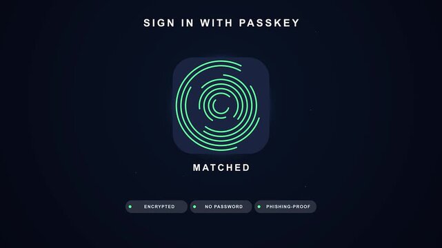 Loading animation with checkmark in digital interface against dark background