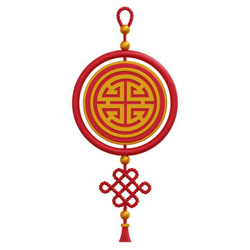 chinese ornament lu 3d illustration icon