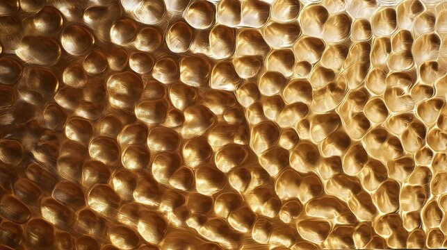 raking. Extreme close-up of textured hammered copper surface with dramatic shadows. safety posters, maintenance manuals, designed for precision metalworking and fabrication facilities.