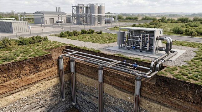 Underground Thermal Energy Storage System for Renewable District Heating